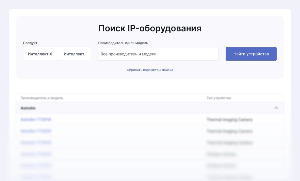 Поддержка видеокамер